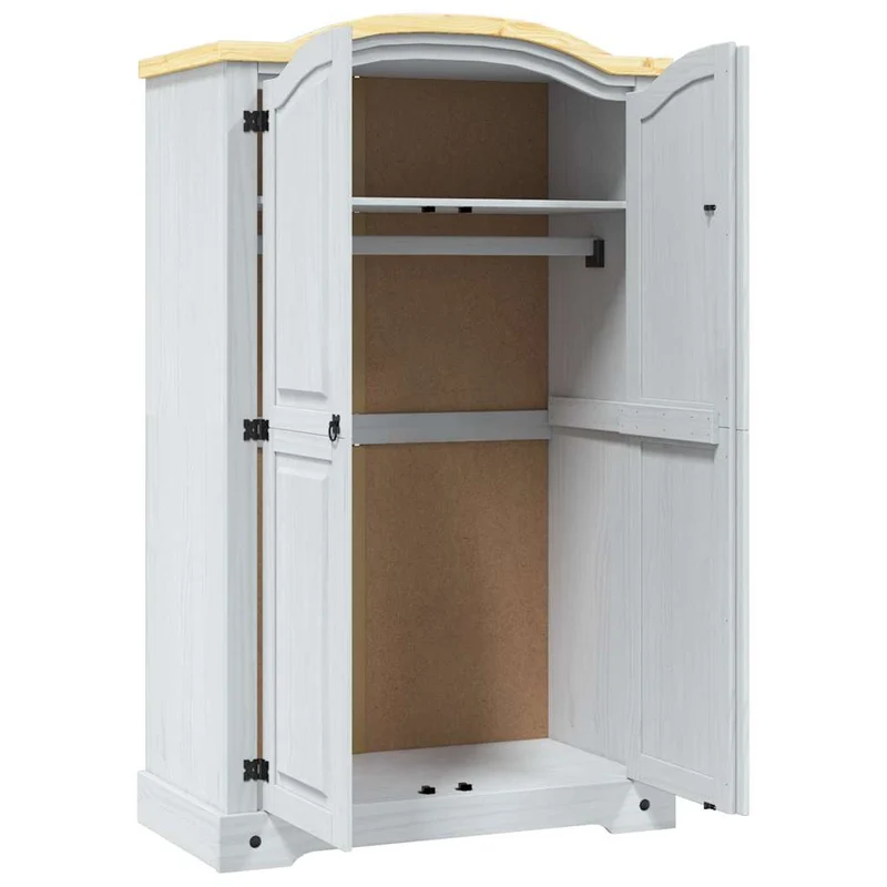 282620 vidaXL Wardrobe Mexican Pine Corona Range 2 Doors White