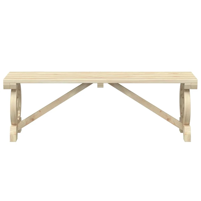 3 Piece Garden Dining Set Solid Wood Fir