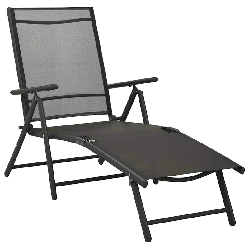 9 Piece Garden Lounge Set Black and Anthracite
