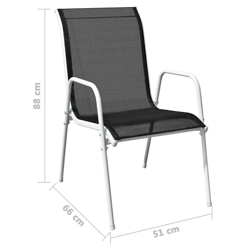43306 vidaXL 9 Piece Outdoor Dining Set Steel Black