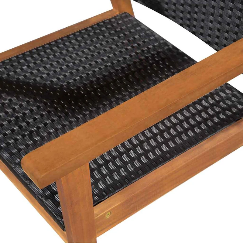 44075 vidaXL 5 Piece Outdoor Dining Set Poly Rattan Black and Brown