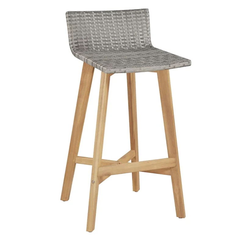 44222 vidaXL 5 Piece Outdoor Dining Set Solid Acacia Wood