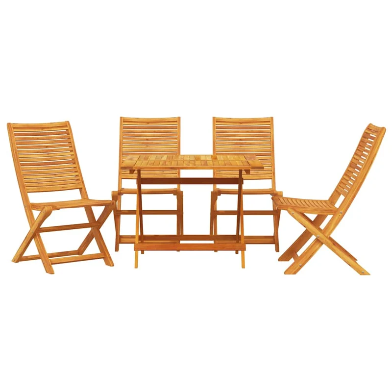 Garden Dining Set 5 pcs Brown Solid Acacia Wood