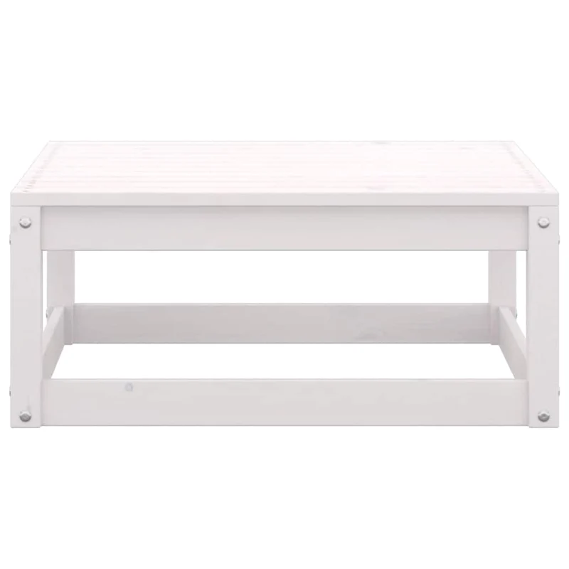6 Piece Garden Lounge Set White Solid Wood Pine