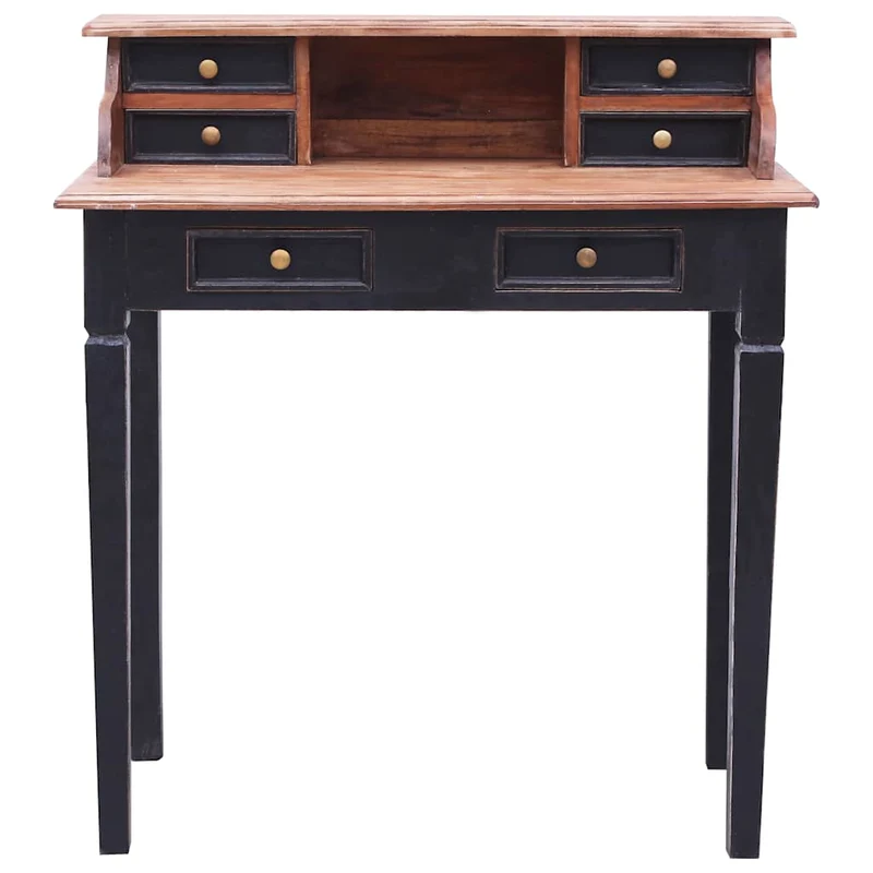 283910 vidaXL Writing Desk with Drawers 90x50x101 cm Solid Mahogany Wood