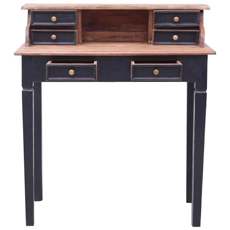 283910 vidaXL Writing Desk with Drawers 90x50x101 cm Solid Mahogany Wood