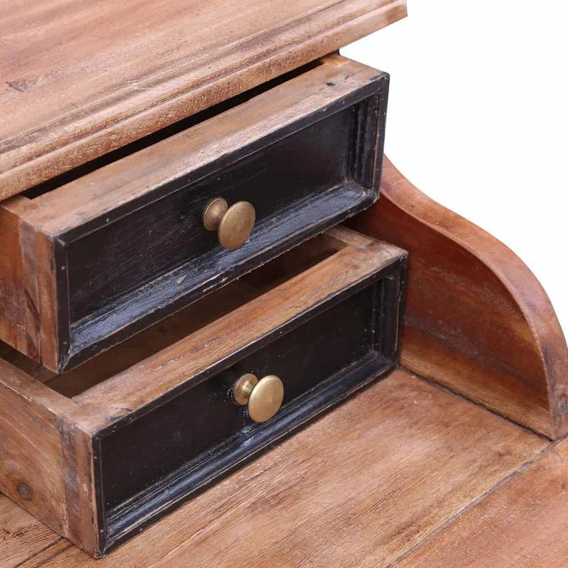 283910 vidaXL Writing Desk with Drawers 90x50x101 cm Solid Mahogany Wood