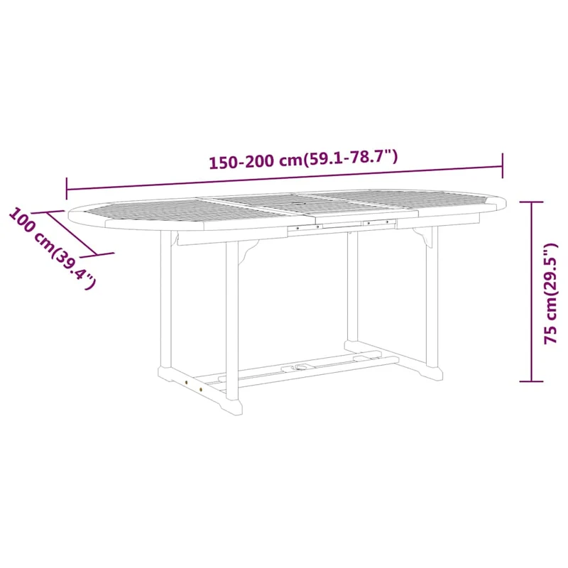 5 Piece Garden Dining Set Solid Wood Eucalyptus