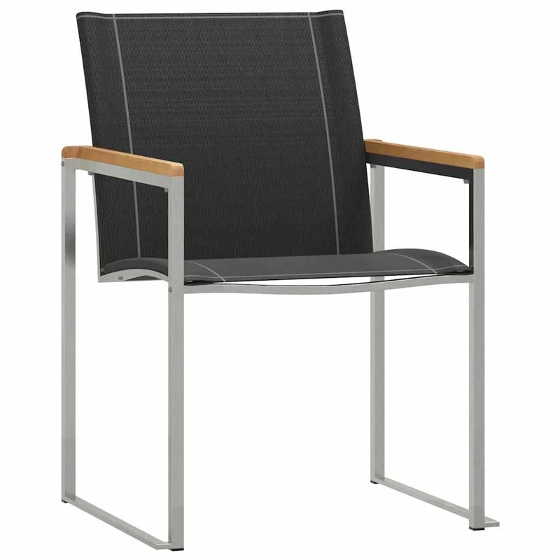 Garden Dining Set 3 pcs Solid Acacia Wood and Stainless Steel