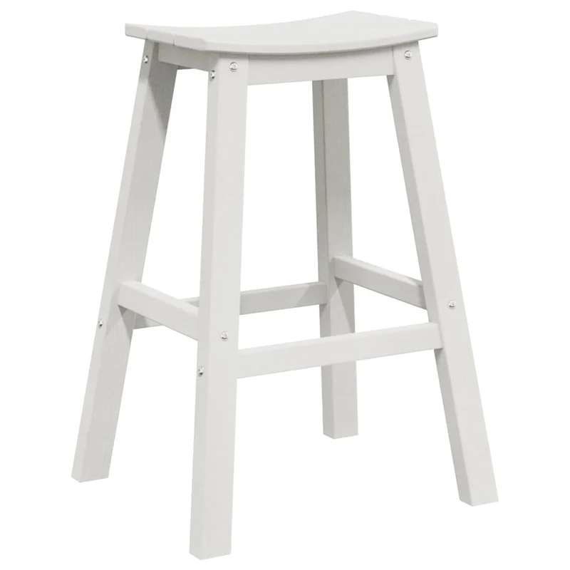 Garden Bar Set 6 pcs White HDPE