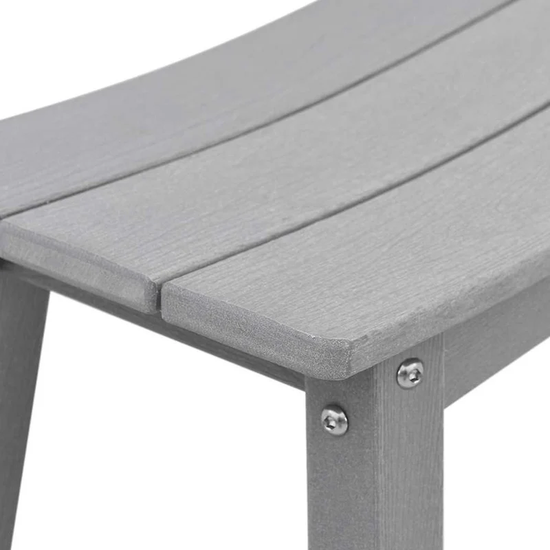 Garden Bar Set 6 pcs Light Grey HDPE