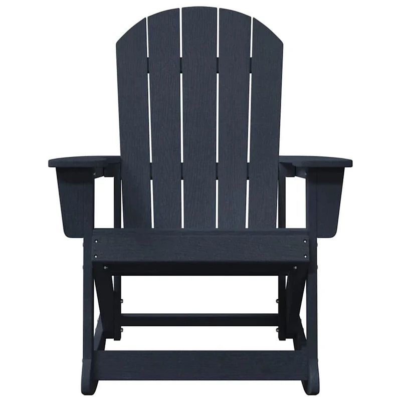 Adirondack Rocking Chairs 2 pcs Navy Blue HDPE