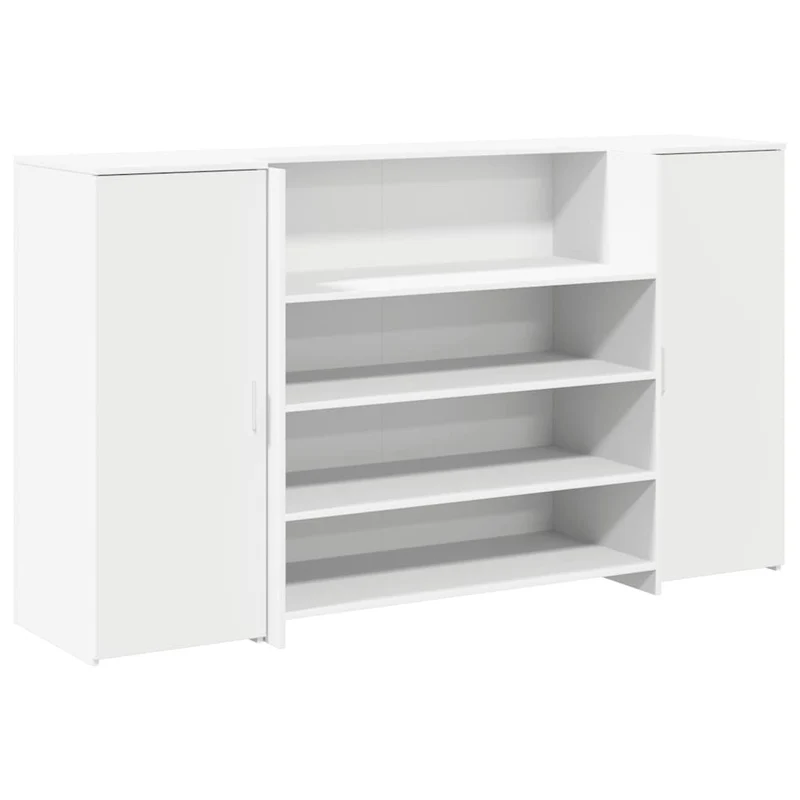 Reception Desk White 180x50x103,5 cm Engineered Wood