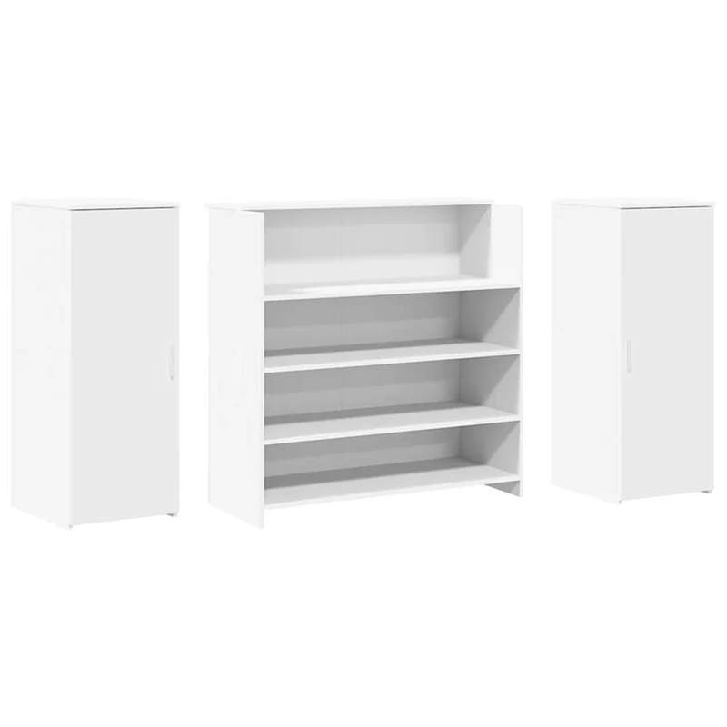 Reception Desk White 180x50x103,5 cm Engineered Wood