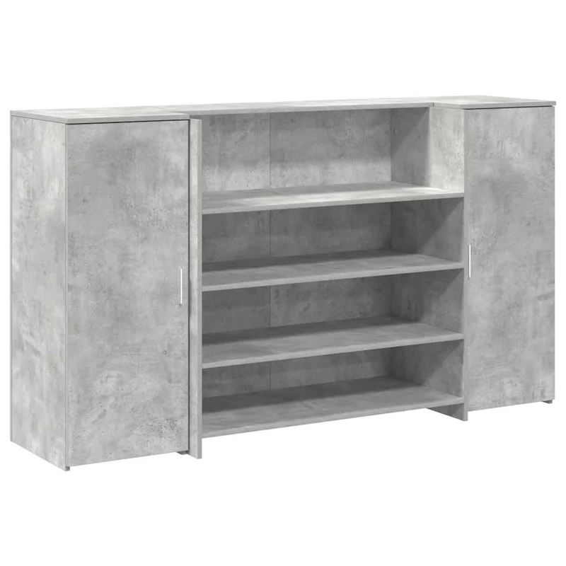 Reception Desk Concrete Grey 180x50x103,5 cm Engineered Wood