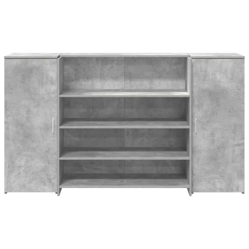 Reception Desk Concrete Grey 180x50x103,5 cm Engineered Wood