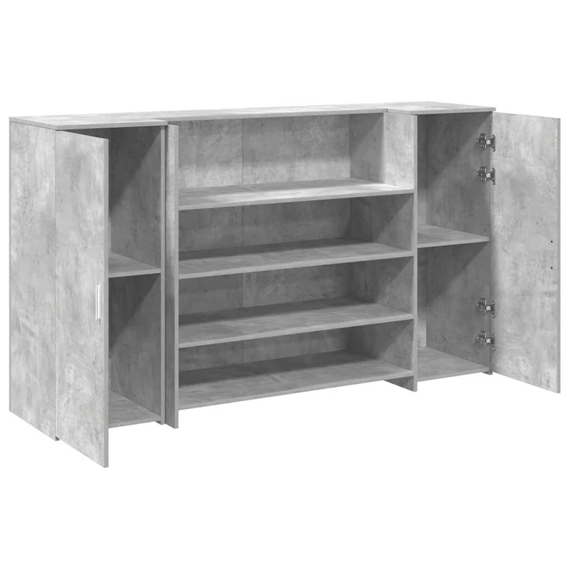 Reception Desk Concrete Grey 180x50x103,5 cm Engineered Wood