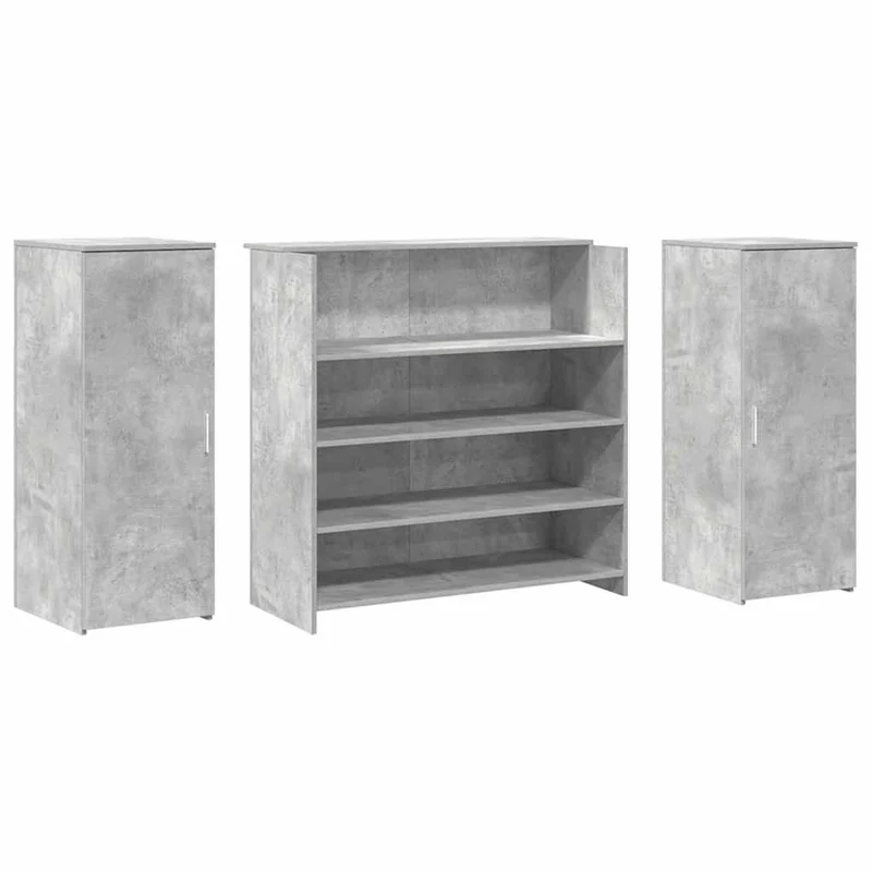 Reception Desk Concrete Grey 180x50x103,5 cm Engineered Wood