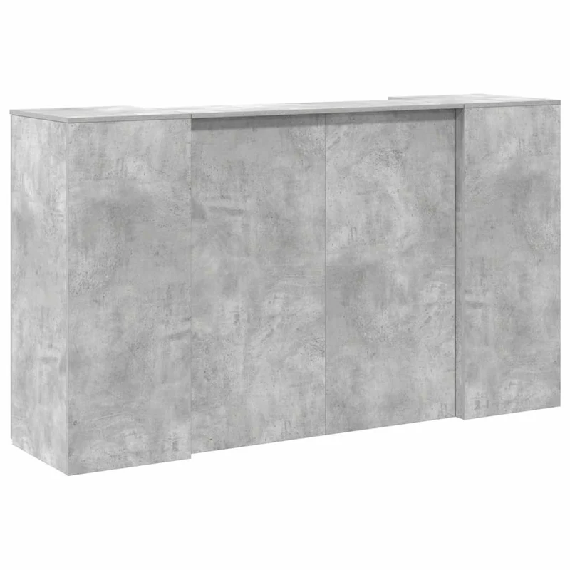 Reception Desk Concrete Grey 180x50x103,5 cm Engineered Wood