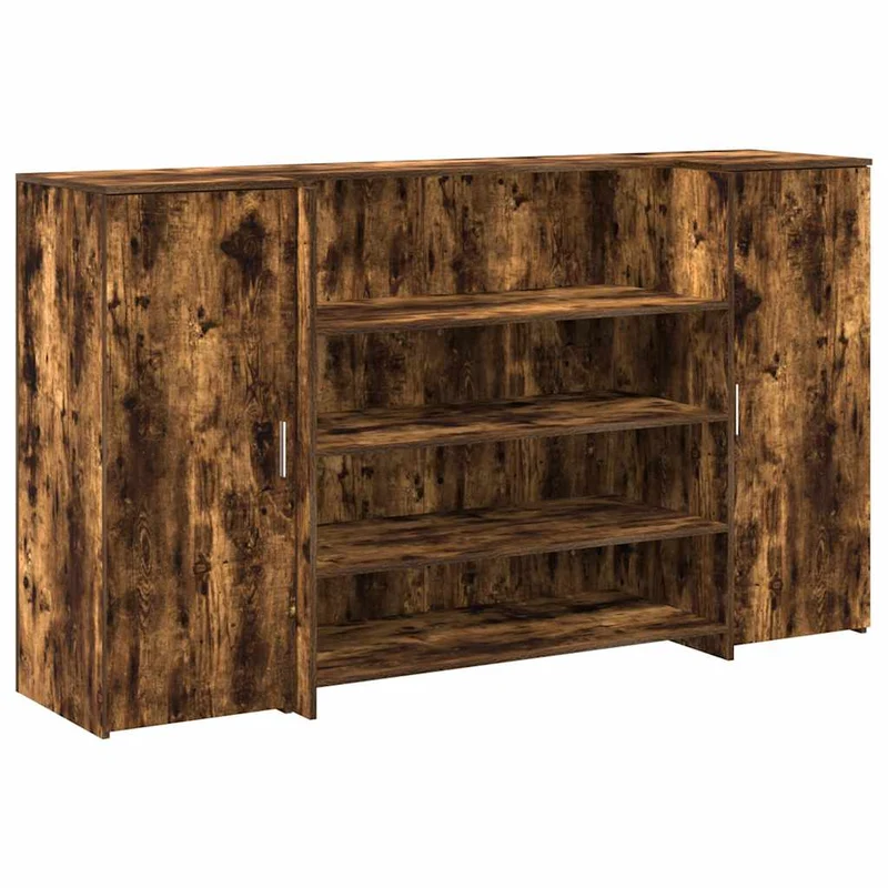 Reception Desk Smoked Oak 180x50x103,5 cm Engineered Wood