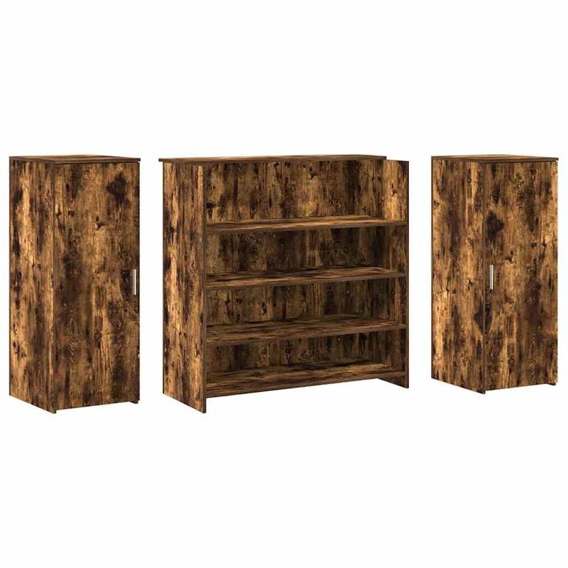 Reception Desk Smoked Oak 180x50x103,5 cm Engineered Wood