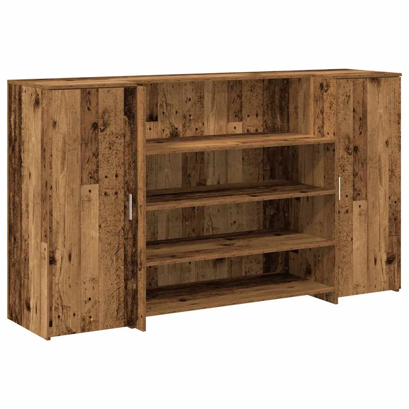 Reception Desk Old Wood 180x50x103,5 cm Engineered Wood