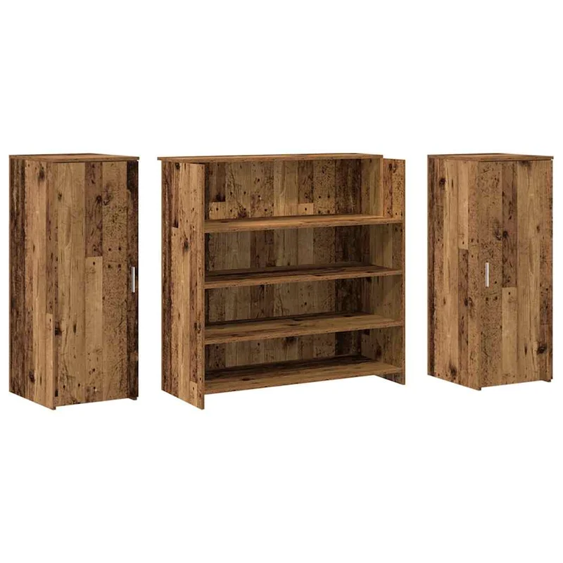 Reception Desk Old Wood 180x50x103,5 cm Engineered Wood