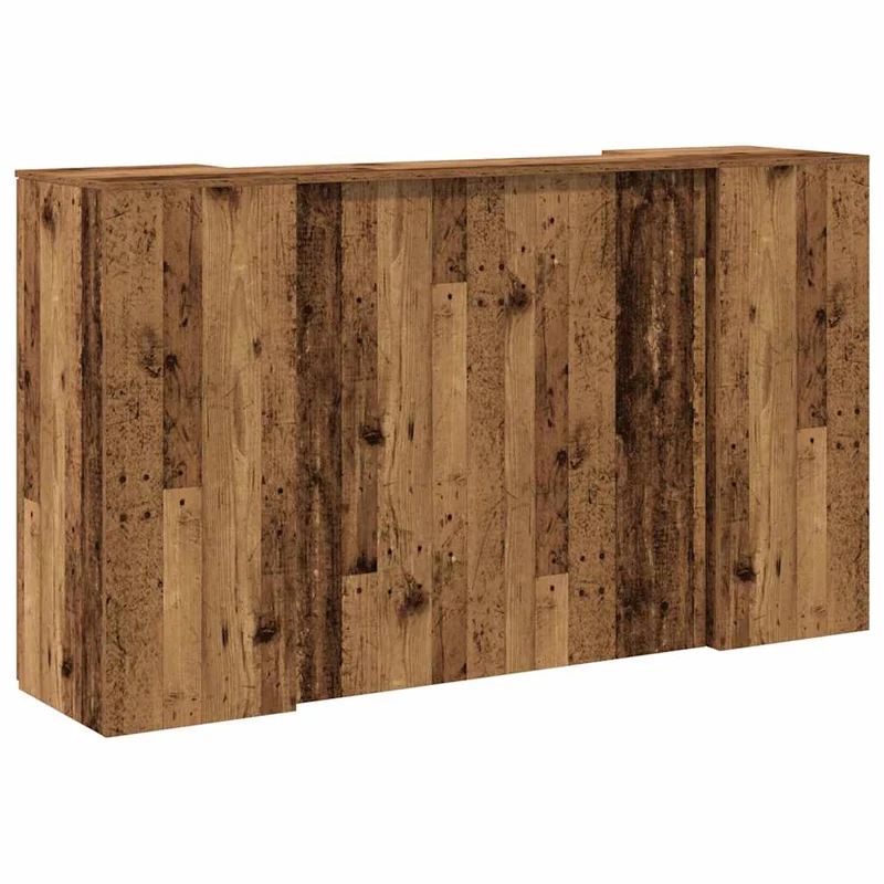 Reception Desk Old Wood 180x50x103,5 cm Engineered Wood