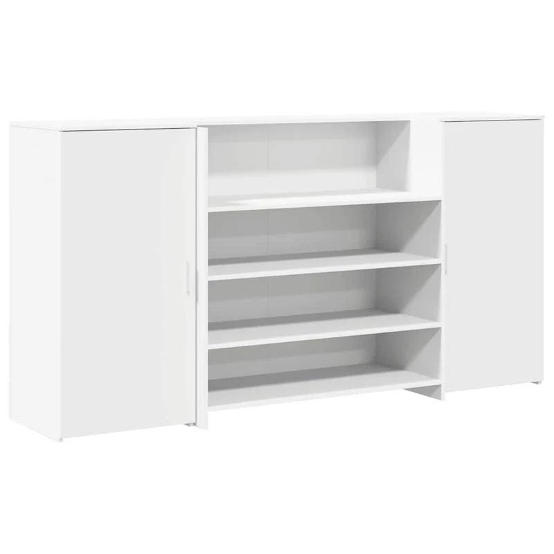Reception Desk White 200x50x103,5 cm Engineered Wood