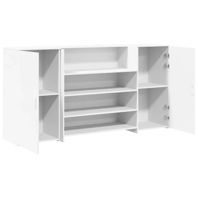 Reception Desk White 200x50x103,5 cm Engineered Wood