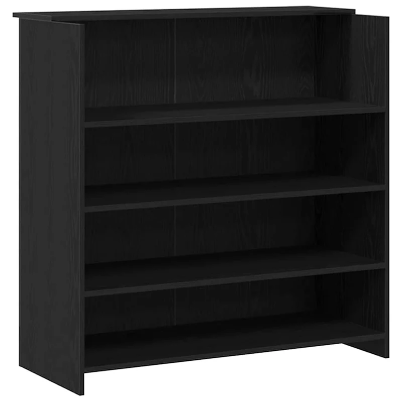 Reception Desk Black Oak 200x50x103,5 cm Engineered Wood