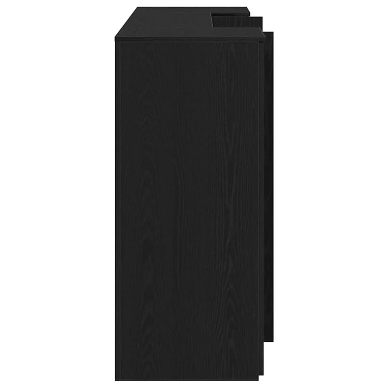 Reception Desk Black Oak 200x50x103,5 cm Engineered Wood