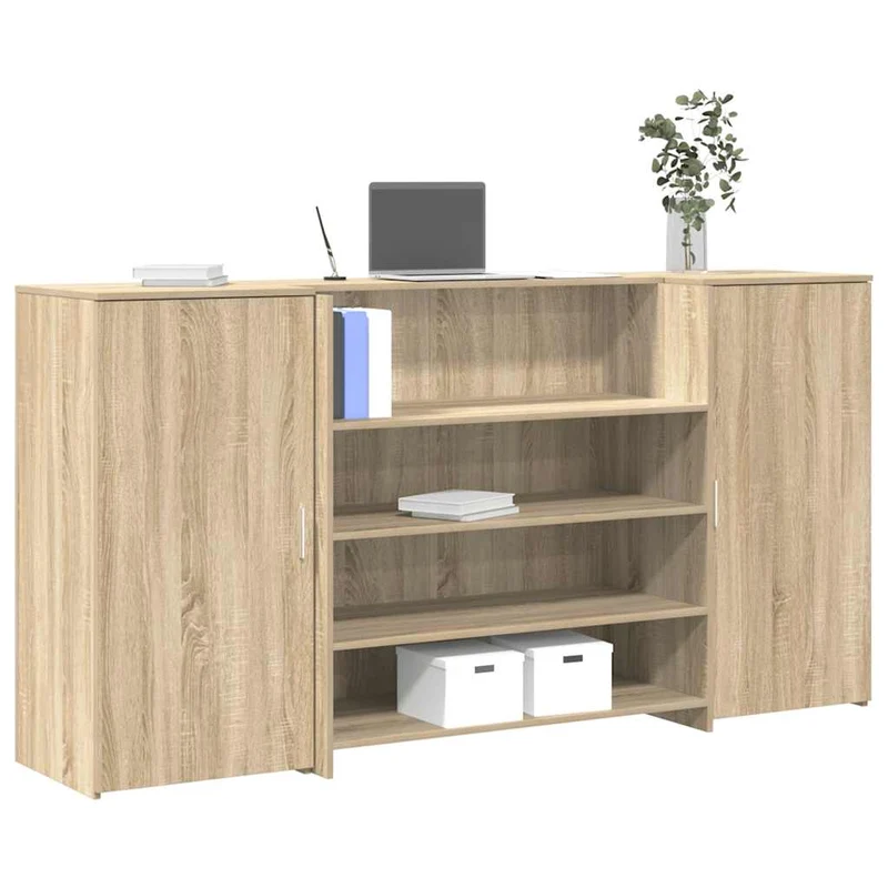 Reception Desk Sonoma Oak 200x50x103,5 cm Engineered Wood