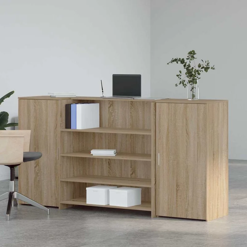 Reception Desk Sonoma Oak 200x50x103,5 cm Engineered Wood