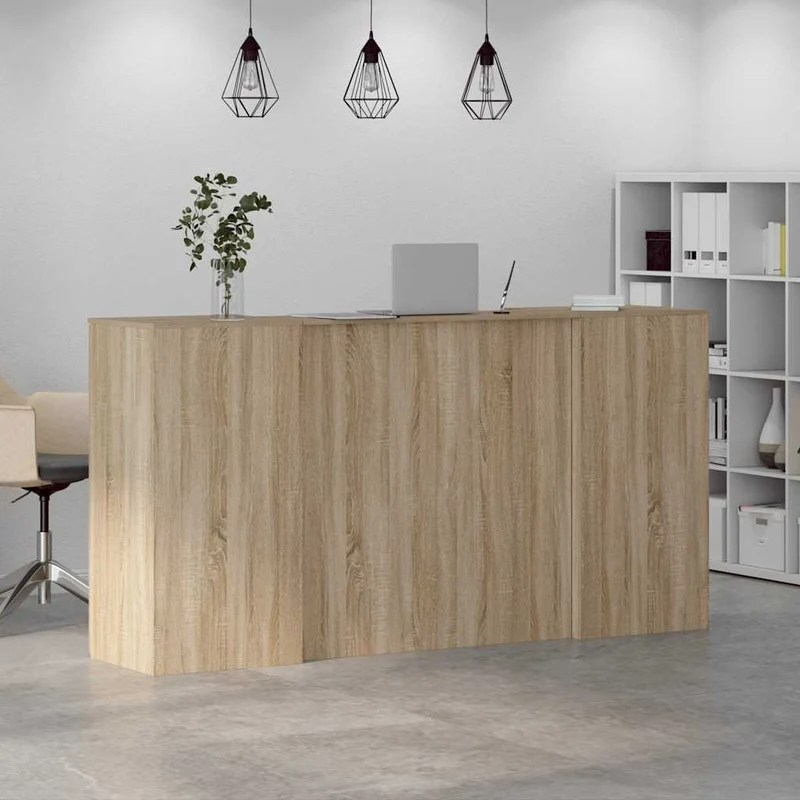 Reception Desk Sonoma Oak 200x50x103,5 cm Engineered Wood