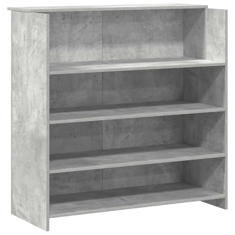 Reception Desk Concrete Grey 200x50x103,5 cm Engineered Wood