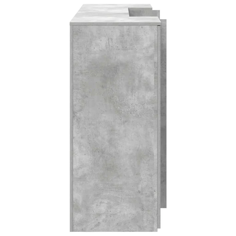 Reception Desk Concrete Grey 200x50x103,5 cm Engineered Wood