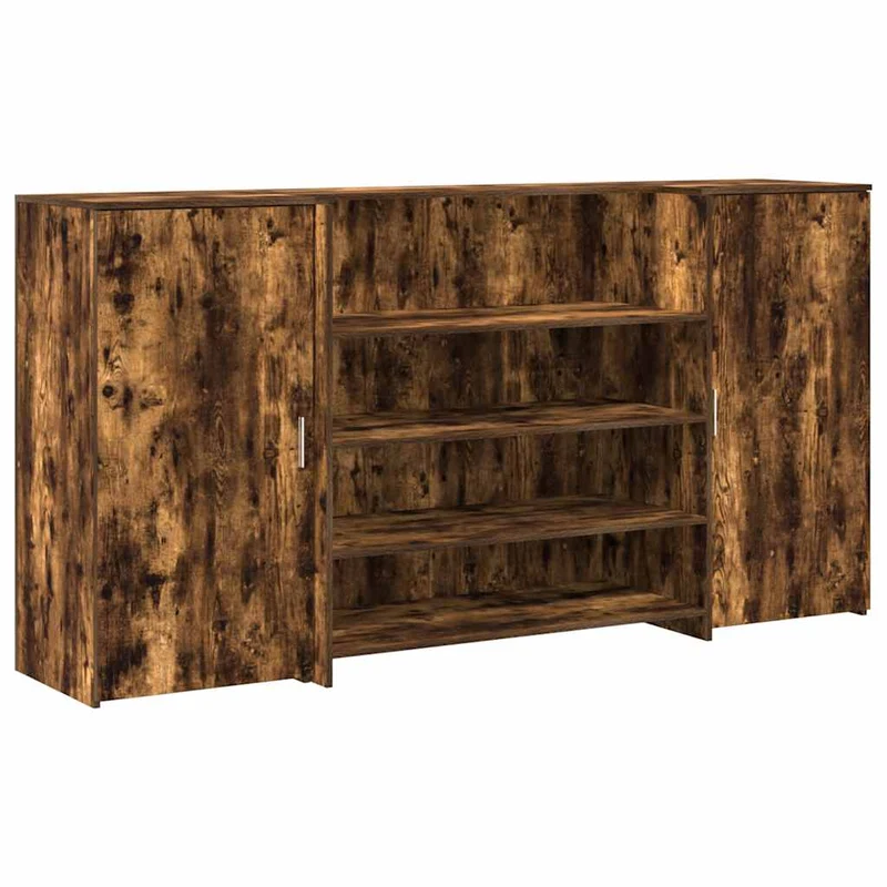 Reception Desk Smoked Oak 200x50x103,5 cm Engineered Wood
