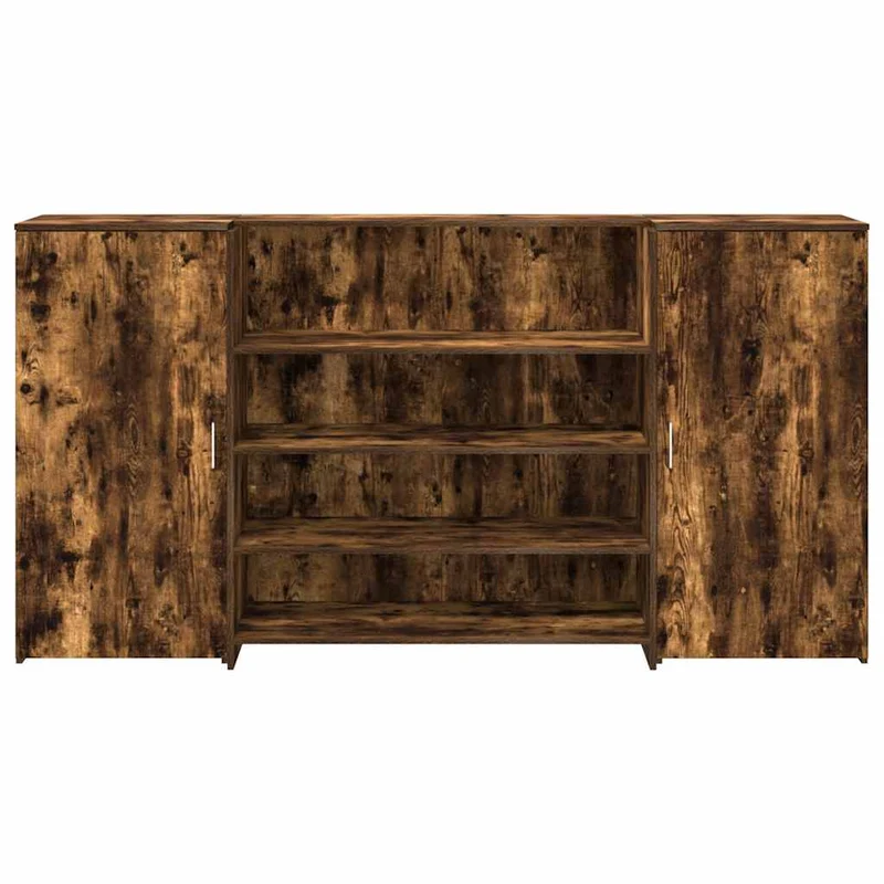 Reception Desk Smoked Oak 200x50x103,5 cm Engineered Wood