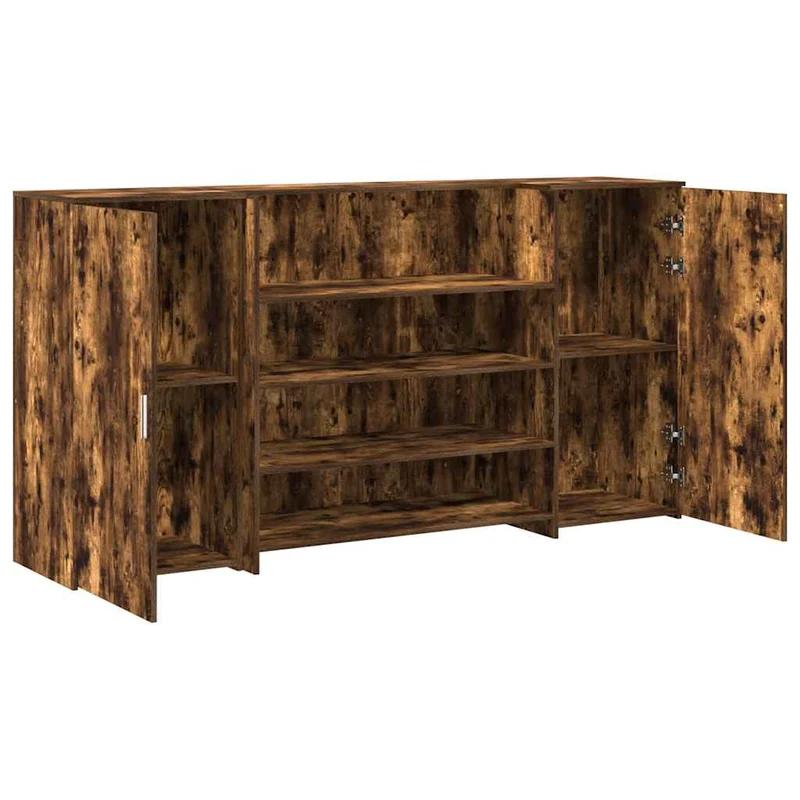 Reception Desk Smoked Oak 200x50x103,5 cm Engineered Wood