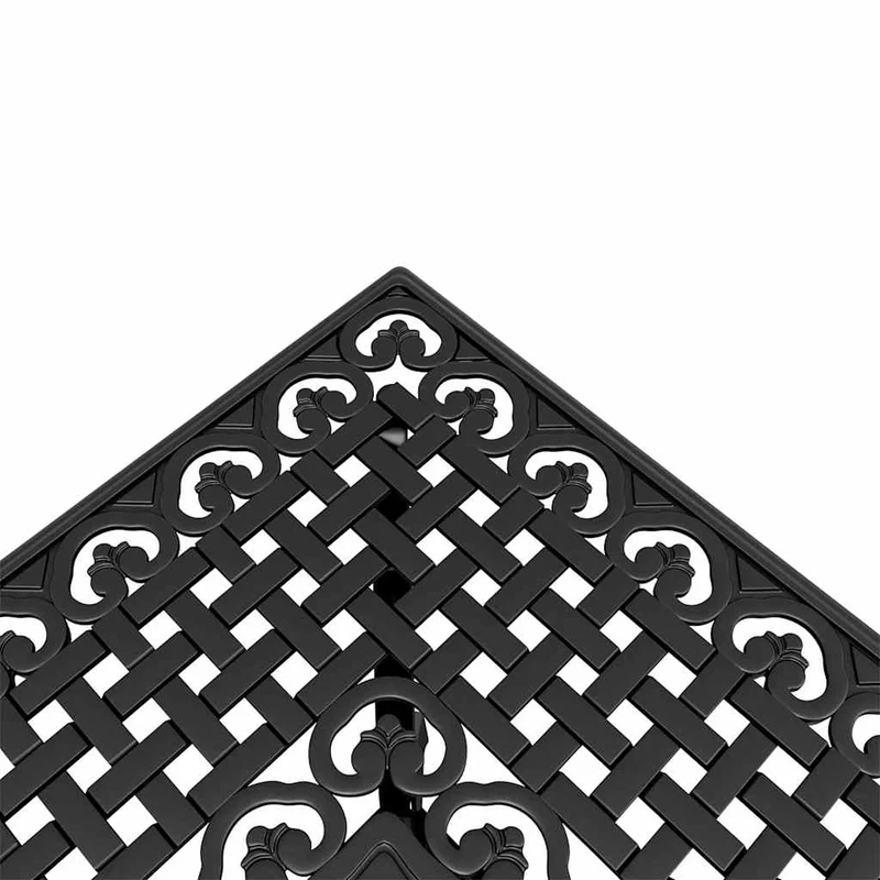 3 Piece Bistro Set Black Cast Aluminium