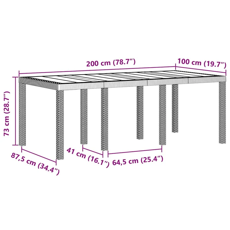 Garden Dining Set 9 pcs White Polypropylene