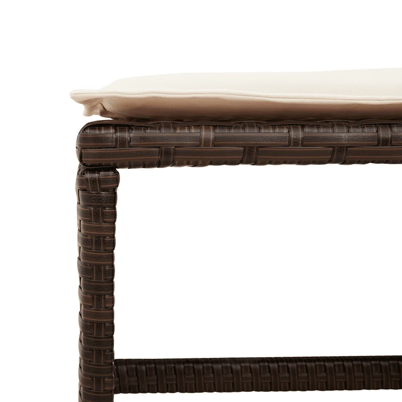13 Piece Garden Dining Set with Cushions Brown Poly Rattan