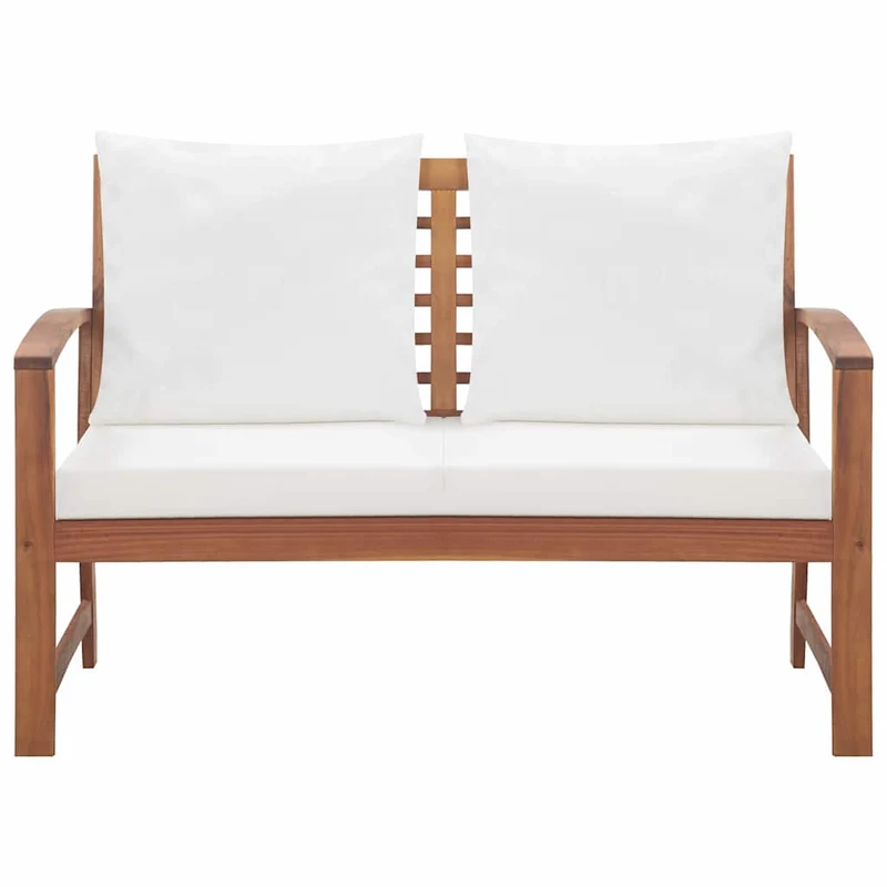 4 Piece Garden Lounge Set with Cushions Solid Wood Acacia
