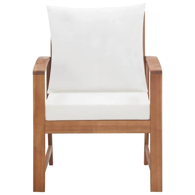4 Piece Garden Lounge Set with Cushions Solid Wood Acacia