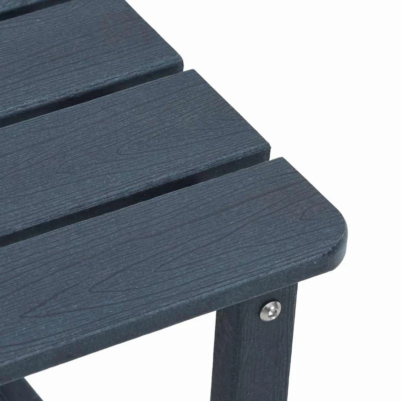 Garden Lounge Set 3 pcs Navy Blue HDPE