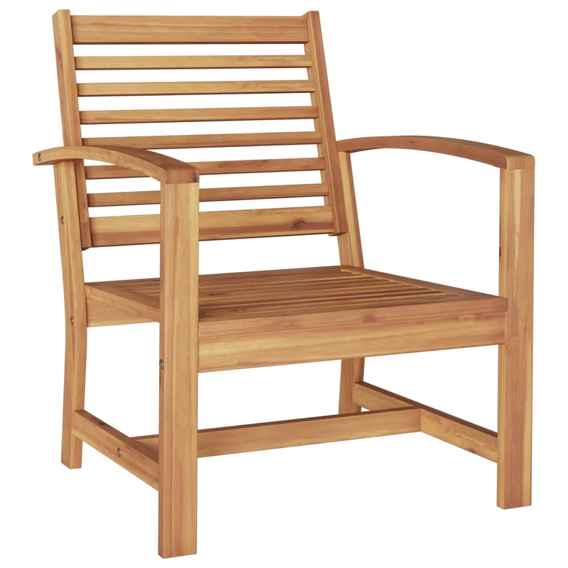 Garden Sofa Set 5 pcs Natural Solid Teak Wood