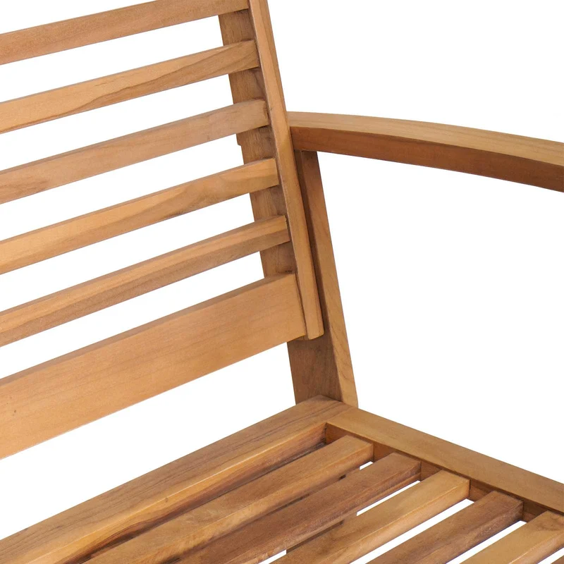 Garden Sofa Set 5 pcs Natural Solid Teak Wood