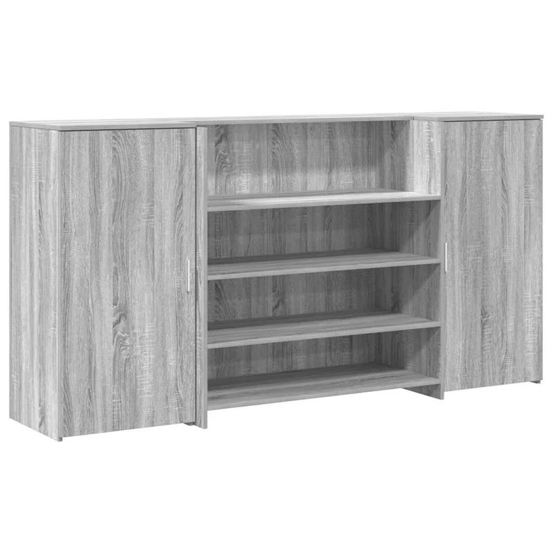 Reception Desk Grey Sonoma 200x50x103,5 cm Engineered Wood