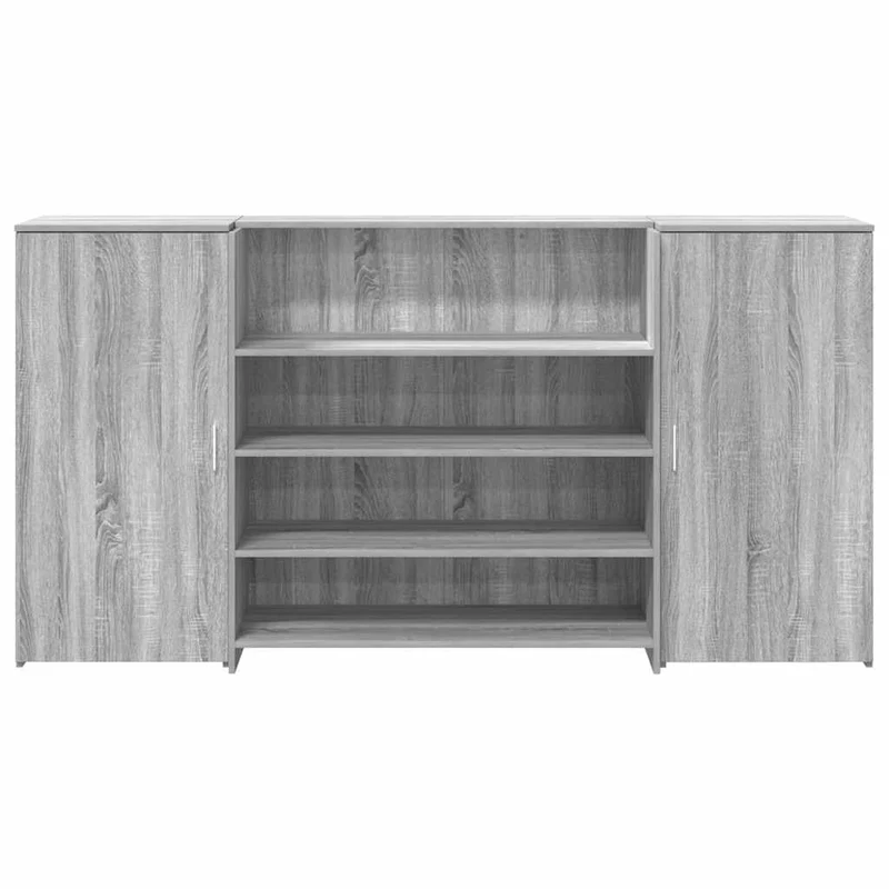 Reception Desk Grey Sonoma 200x50x103,5 cm Engineered Wood